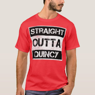 Straight Outta Quincy city Massachusetts Vintage D T-Shirt