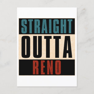 Straight Outta Reno Nevada NV Postcard