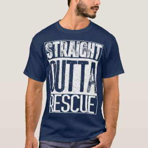 Straight Outta Rescue Funny Pit Bull Dog Shirt