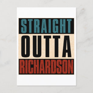 Straight Outta Richardson Texas TX Postcard