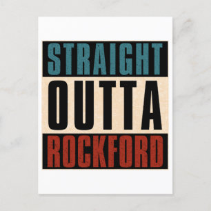 Straight Outta Rockford Illinois IL Postcard