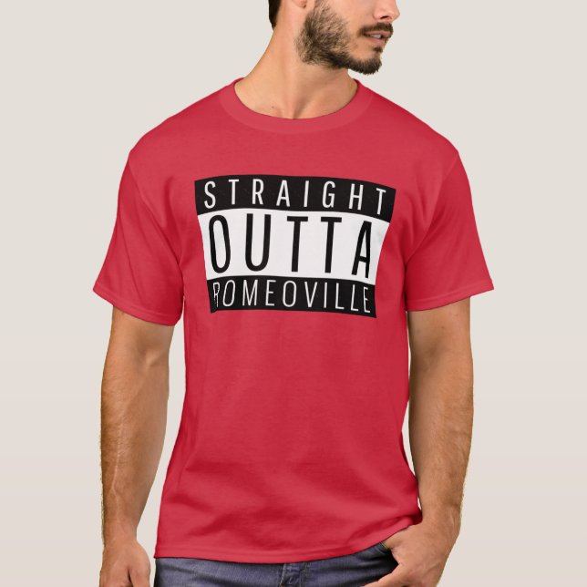 Straight Outta Romeoville Illinois Oversized T-Shirt (Front)