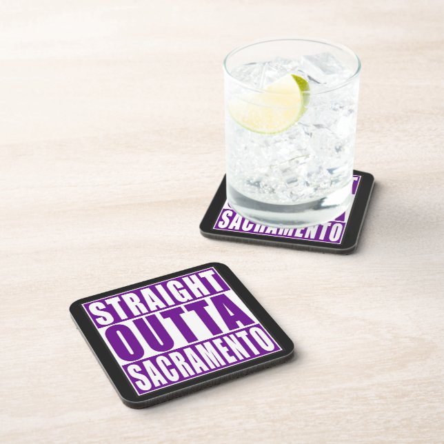 Straight Outta Sacramento Purple Coaster (Right Side)