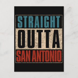 Straight Outta San Antonio Texas TX USA Holiday Postcard