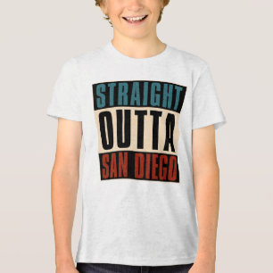 Straight Outta San Diego California CA USA Tri-Blend Shirt