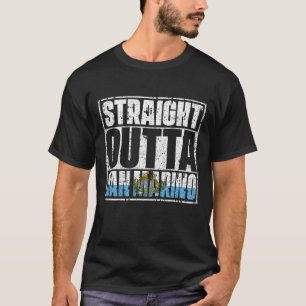 Straight Outta San Marino Flag T-Shirt