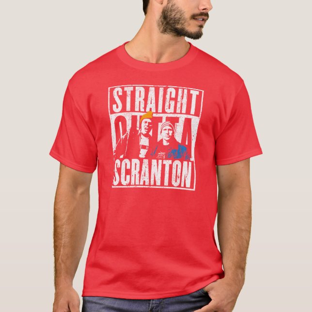 Straight Outta Scranton Lazy Scranton T-Shirt (Front)