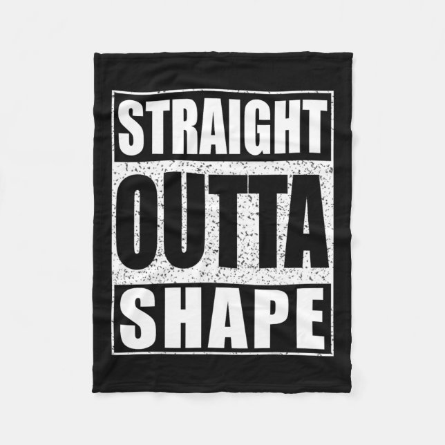 Straight Outta Shape Workout  Fleece Blanket (Front)