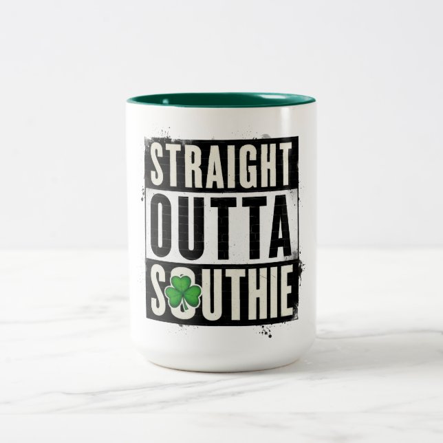 Straight Outta Southie Two-Tone Coffee Mug (Center)