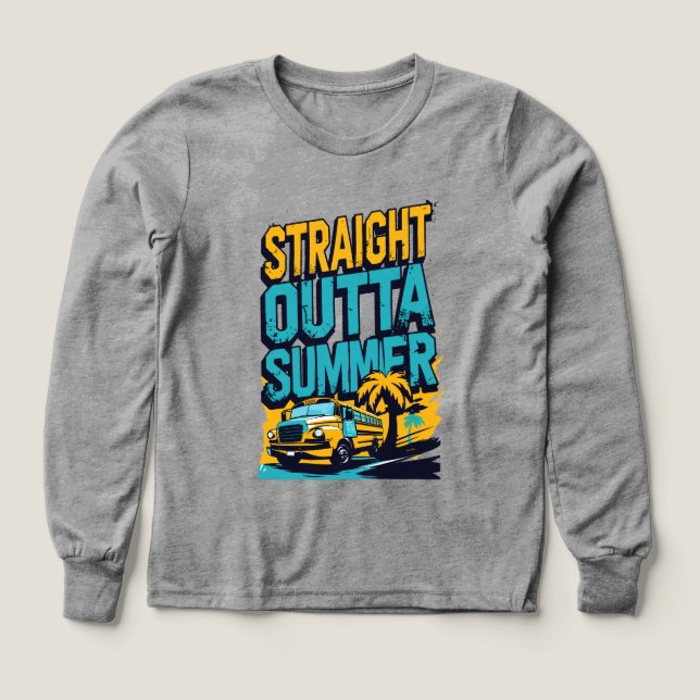 Straight Outta Summer – Retro Back-to-School (Design Front)