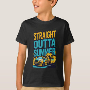 Straight Outta Summer – Retro Back-to-School T-Shirt