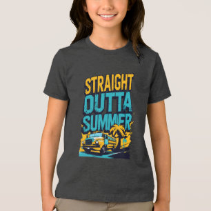 Straight Outta Summer – Retro Back-to-School Tri-Blend Shirt