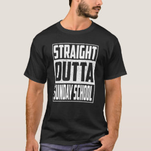 Straight Outta Sunday School Graduation Kids Girls T-Shirt