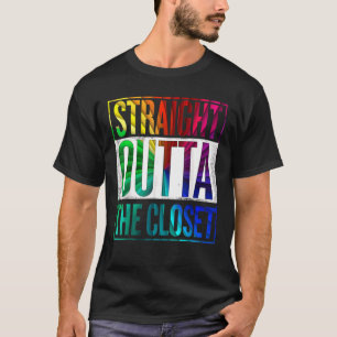 Straight Outta The Closet Lgbt Gay Pride T-Shirt