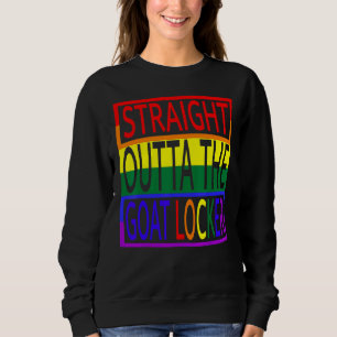 Straight Outta The Goat Locker Navy Chief Rainbow Sweatshirt