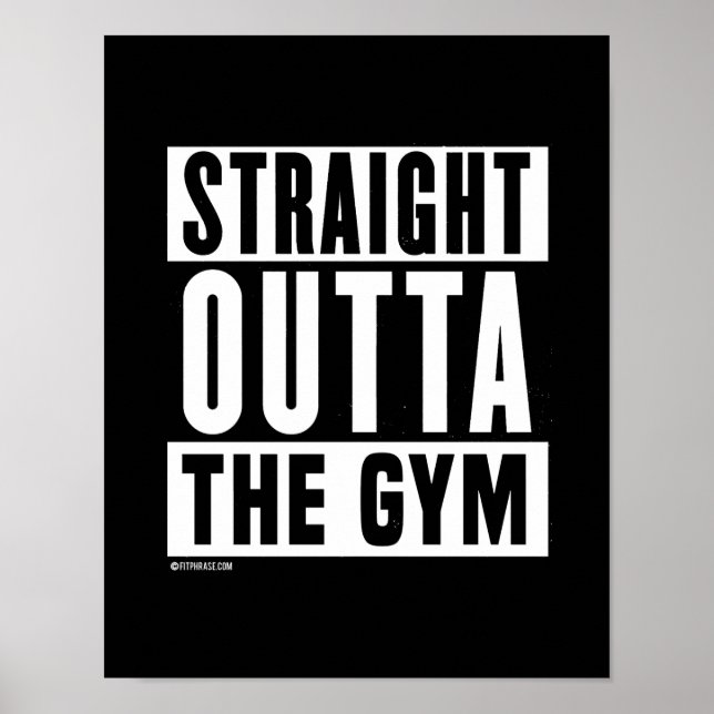 Straight Outta The Gym -   Training Fitness -.png Poster (Front)