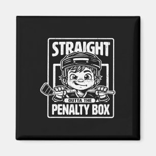Straight Outta The Penalty Box Funny Boys Youth Ki Magnet
