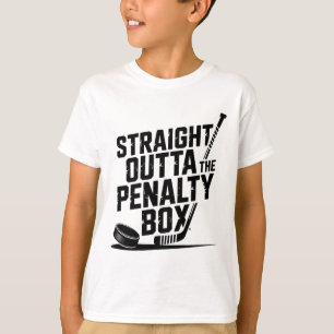 Straight Outta The Penalty Box Funny Humor Hockey  T-Shirt