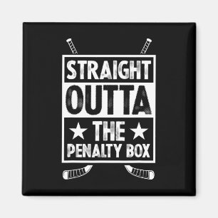 Straight Outta The Penalty Box Goalie Funny Ice Ho Magnet