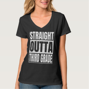 Straight Outta Third Grade Funny Graduation 2022 3 T-Shirt