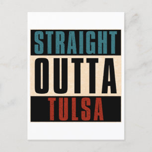 Straight Outta Tulsa Oklahoma OK Holiday Postcard