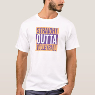 STRAIGHT OUTTA VOLLEYBALL Personalised Text Colour T-Shirt