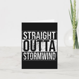 Straight Outta Wind Funny Wow Alliance Gamer Vinta Card
