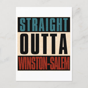 Straight Outta Winston-Salem North Carolina NC Postcard