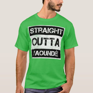 Straight Outta Yaound Cameroon Vintage Distressed T-Shirt