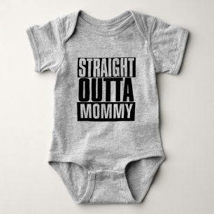 STRAIGHT OUTTA "YOUR TEXT" CUSTOM BABY BODYSUIT
