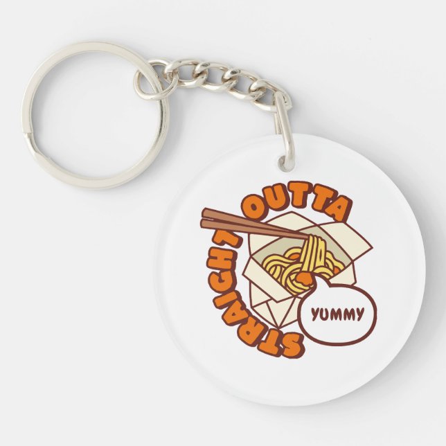 Straight Outta Yummy Ramen Noodles Key Ring (Front)