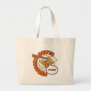 Straight Outta Yummy Ramen Noodles Large Tote Bag