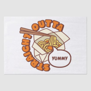 Straight Outta Yummy Ramen Noodles Tissue Paper