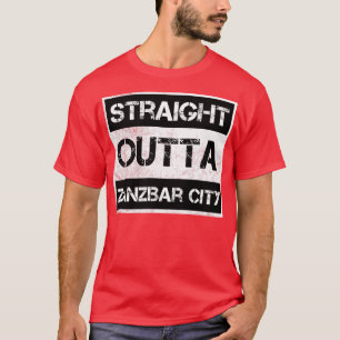 Straight Outta Zanzibar City Tanzania Vintage Dist T-Shirt