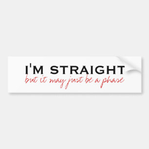 Straight phase bumper sticker
