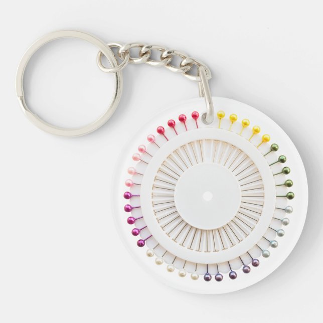 Straight pins holder key ring (Front)