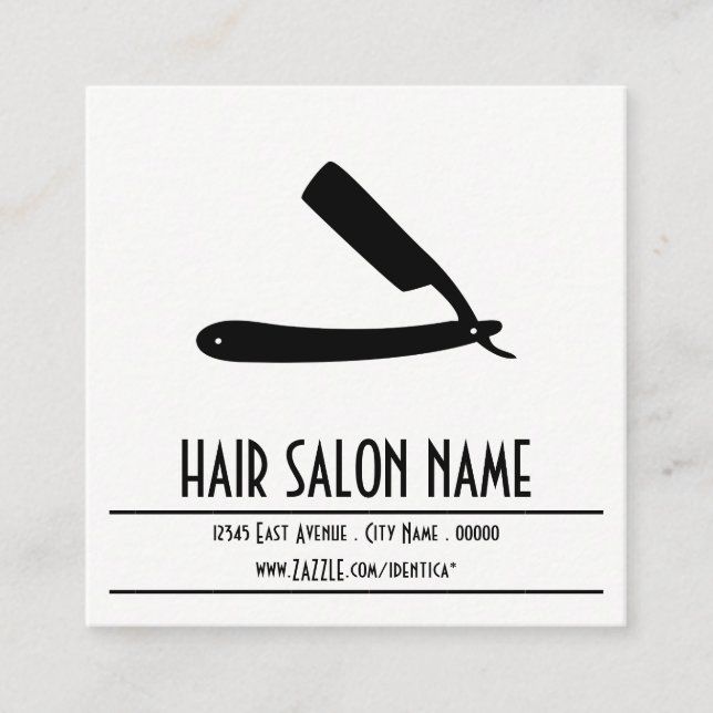 straight razor stamp card (Front)