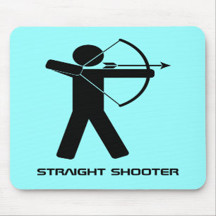 Straight Shooter mousepad aqua