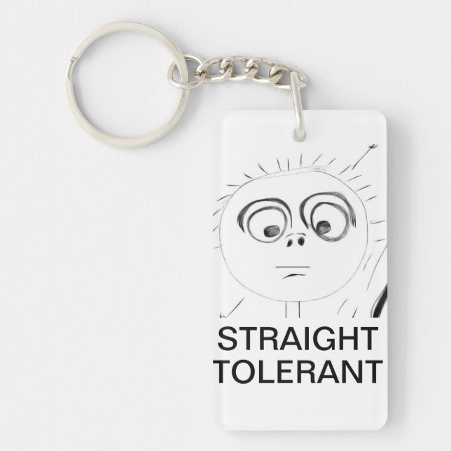 Straight Tolerant. Key Ring (Front)