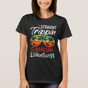 Straight Trippin Cancun Mexico Couples Family Vaca T-Shirt