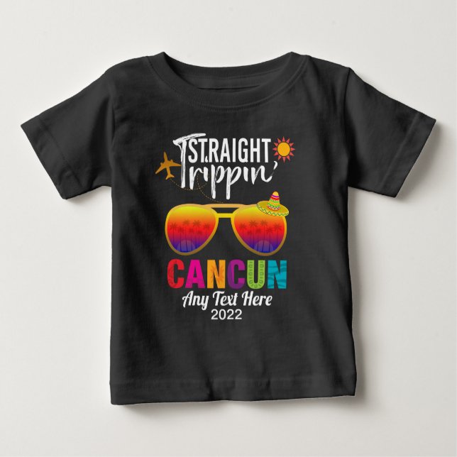 Straight Trippin Cancun Mexico Travel Vacation  Baby T-Shirt (Front)