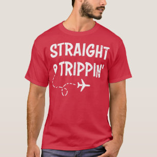 Straight Trippin Travel Vacation Lover Vintage Dis T-Shirt