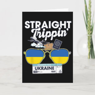 Straight Trippin' Ukraine Vacation Tour Travel Tri Card