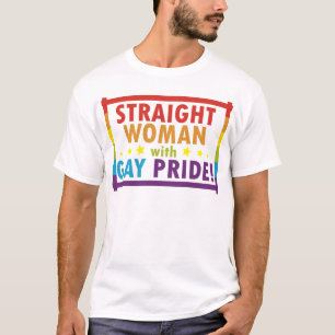 Straight Woman with Gay Pride T-Shirt