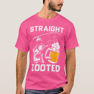 Straight Zooted Fish Beer Angel Rod Fishing T-Shirt