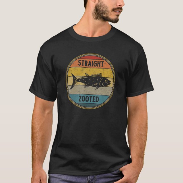 Straight Zooted - Retro Vintage Fish T-Shirt (Front)