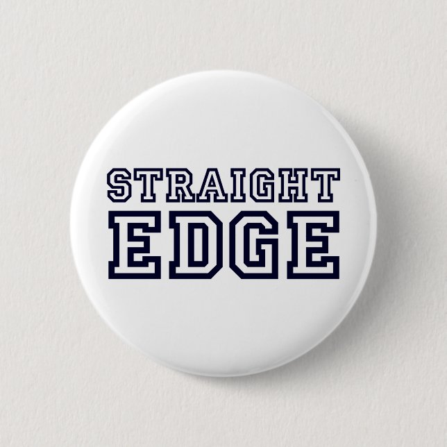 StraightEdge 6 Cm Round Badge (Front)