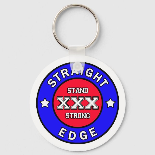 Straightedge keychain (Front)