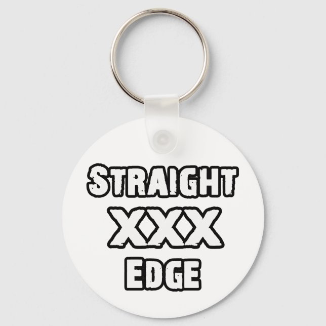 Straightedge keychain (Front)