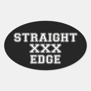 Straightedge Oval Sticker